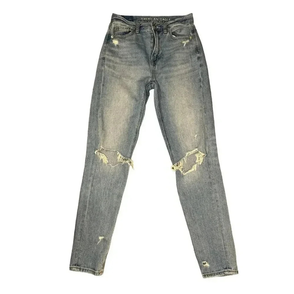 American‎ Eagle Outfitters Women’s Size 00 Regular Distressed Mom Jean